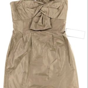J. Crew Taupe Silk Taffeta Special Occasion Cocktail Dress - size 12